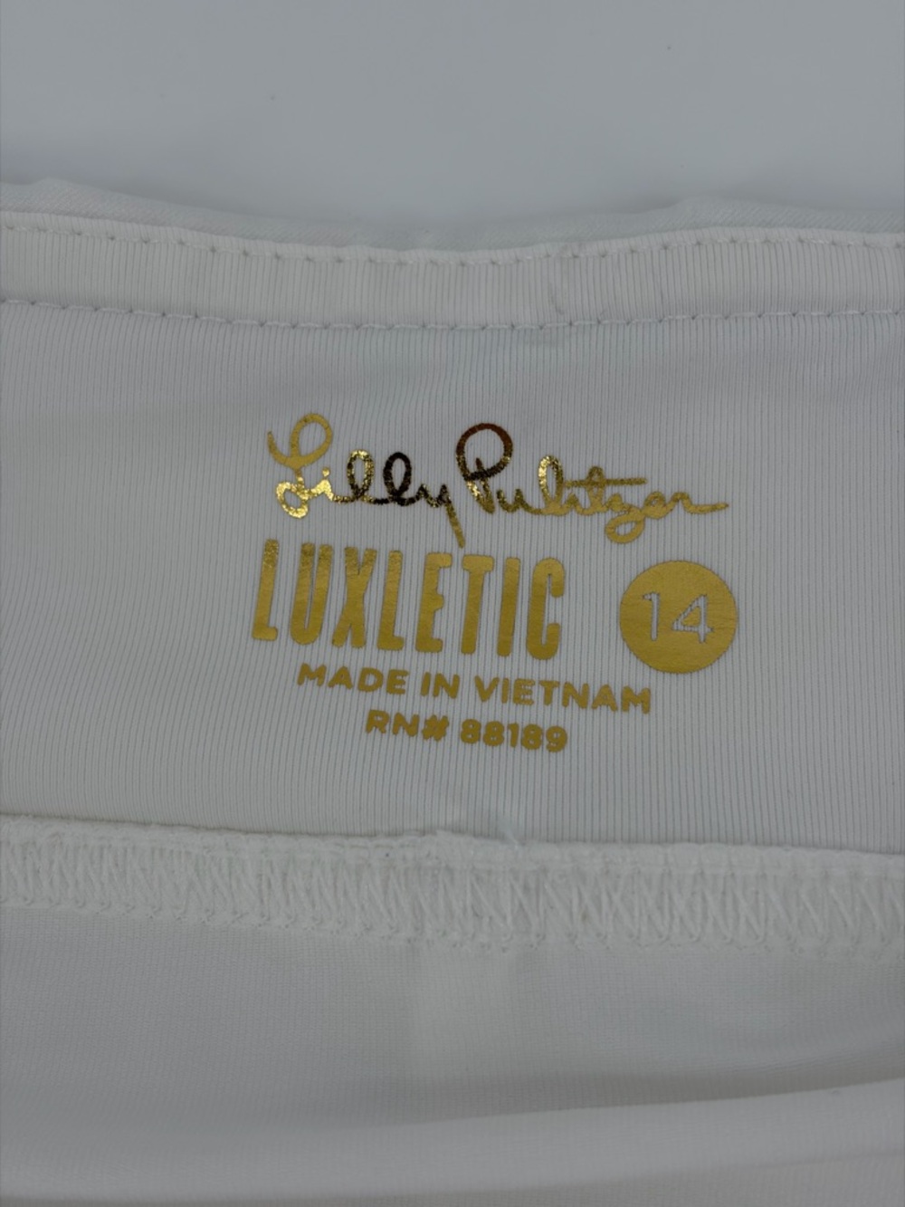 Lilly Pulitzer White Luxletic Pleated Athletic Golf / Tennis Skort - Size 14 - Picture 4 of 8